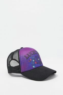 Mens Online Exclusive Lucky Me Graphic Trucker Hat
