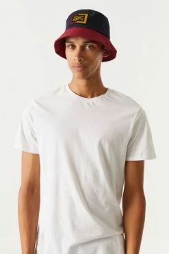 Mens Online Exclusive Urban Heritage Patch Two Tone Bucket Hat