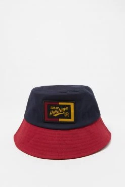 Mens Online Exclusive Urban Heritage Patch Two Tone Bucket Hat