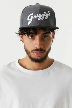 Mens Grizzly's Embroidered Graphic Snapback Baseball Cap Online Exclusive