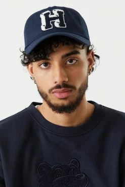 Mens Online Exclusive Embroidered H Graphic Snapback Baseball Cap