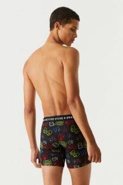 Mens Accessories Neon Gamer Print Boxers (2 Pack)