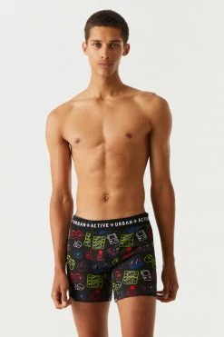 Mens Accessories Neon Gamer Print Boxers (2 Pack)