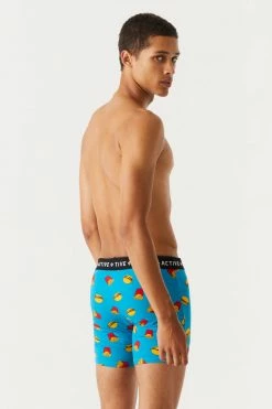 Mens Accessories Burger And Fries Print Boxers (2 Pack)