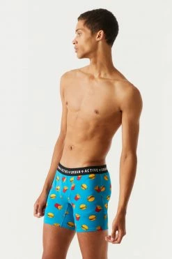 Mens Accessories Burger And Fries Print Boxers (2 Pack)