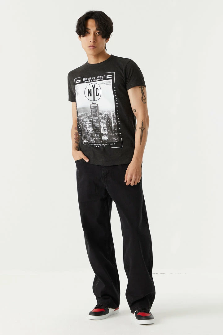 Mens Online Exclusive NYC Born To Rage Graphic T-Shirt 3 Mens Online Exclusive NYC Born To Rage Graphic T-Shirt