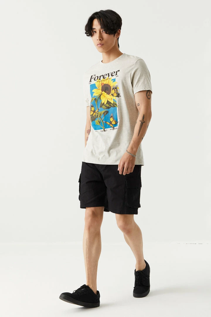 Mens Forever Sunflower Graphic T-Shirt 3 Mens Forever Sunflower Graphic T-Shirt