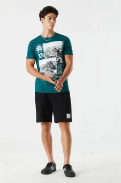 Mens New World Mountain Graphic T-Shirt Tops 5 Mens New World Mountain Graphic T-Shirt Tops