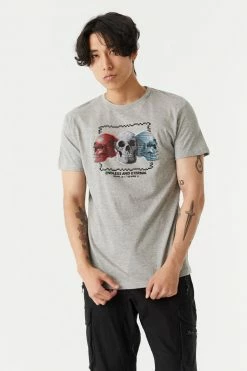 Mens Online Exclusive Endless And Eternal Skulls Graphic T-Shirt