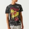Mens Graffiti Smiles Graphic T-Shirt