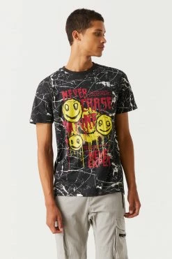 Mens Graffiti Smiles Graphic T-Shirt