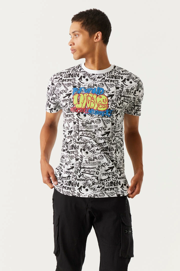 Mens Online Exclusive Infinite Print Beyond Graphic T-Shirt 1 Mens Online Exclusive Infinite Print Beyond Graphic T-Shirt