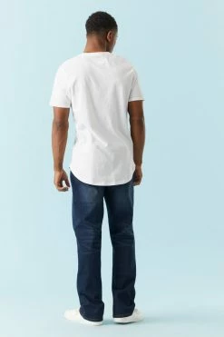 Mens Dark Wash Relaxed Leg Jean