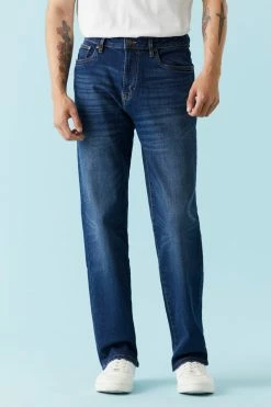 Mens Bottoms Medium Wash Relaxed Jean