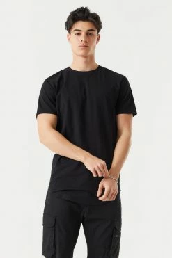 Mens Everyday Longline Crew Neck T-Shirt