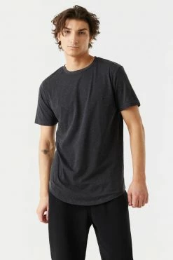Mens Everyday Longline Crew Neck T-Shirt