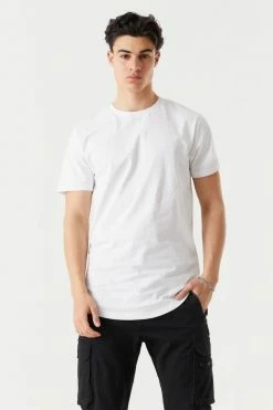 Mens Everyday Longline Crew Neck T-Shirt