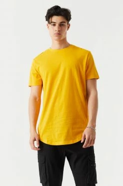 Mens Everyday Longline Crew Neck T-Shirt