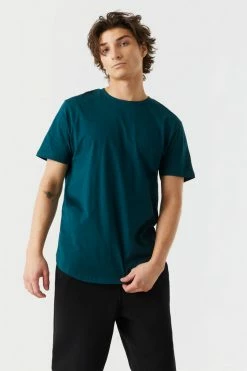 Mens Everyday Longline Crew Neck T-Shirt