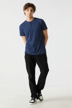 Mens Basic Henley T-Shirt