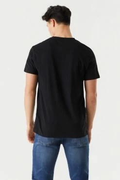 Mens Everyday Heather Knit V-Neck T-Shirt Tops
