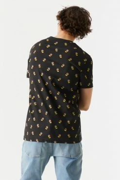 Mens Ditsy Slushie Print Crew Neck T-Shirt