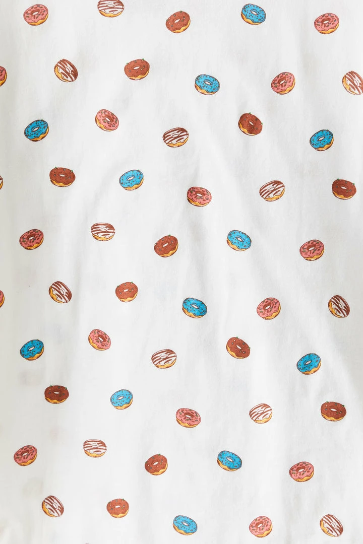 Mens Tops Ditsy Donut Print Crew Neck T-Shirt 4 Mens Tops Ditsy Donut Print Crew Neck T-Shirt