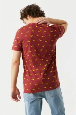 Mens Ditsy Taco Print Crew Neck T-Shirt