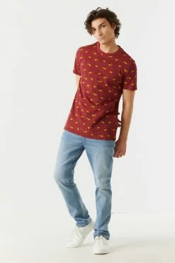 Mens Ditsy Taco Print Crew Neck T-Shirt