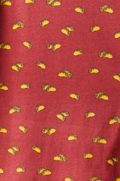 Mens Ditsy Taco Print Crew Neck T-Shirt
