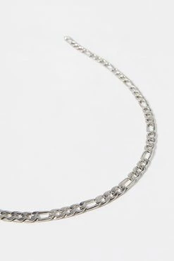 Mens Single Layer Metal Chain Necklace