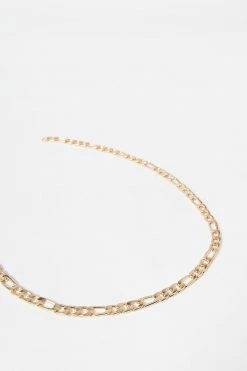 Mens Single Layer Metal Chain Necklace