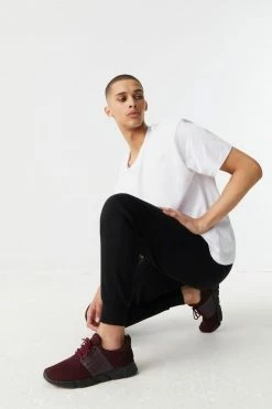 Mens Studded Side Cage Lace-Up Knit Sneaker Online Exclusive