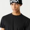 Mens NASA Applique Graphic Beanie Online Exclusive