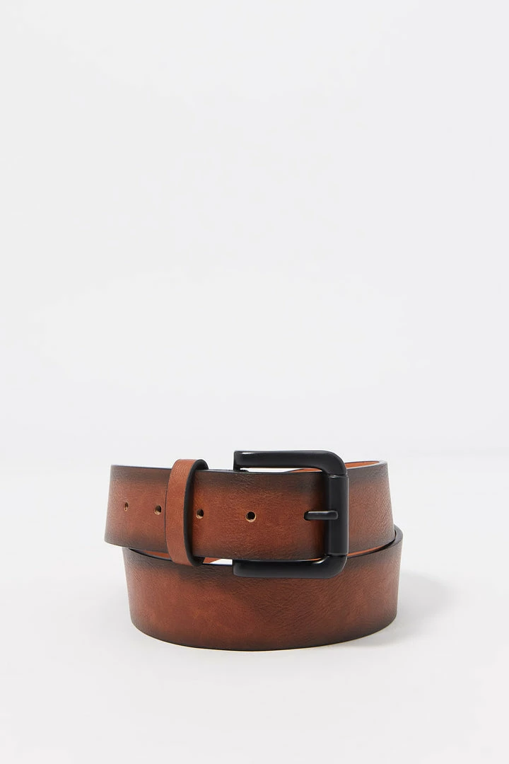 Mens Basic Brown Faux-Leather Buckle Belt Online Exclusive 1 Mens Basic Brown Faux-Leather Buckle Belt Online Exclusive