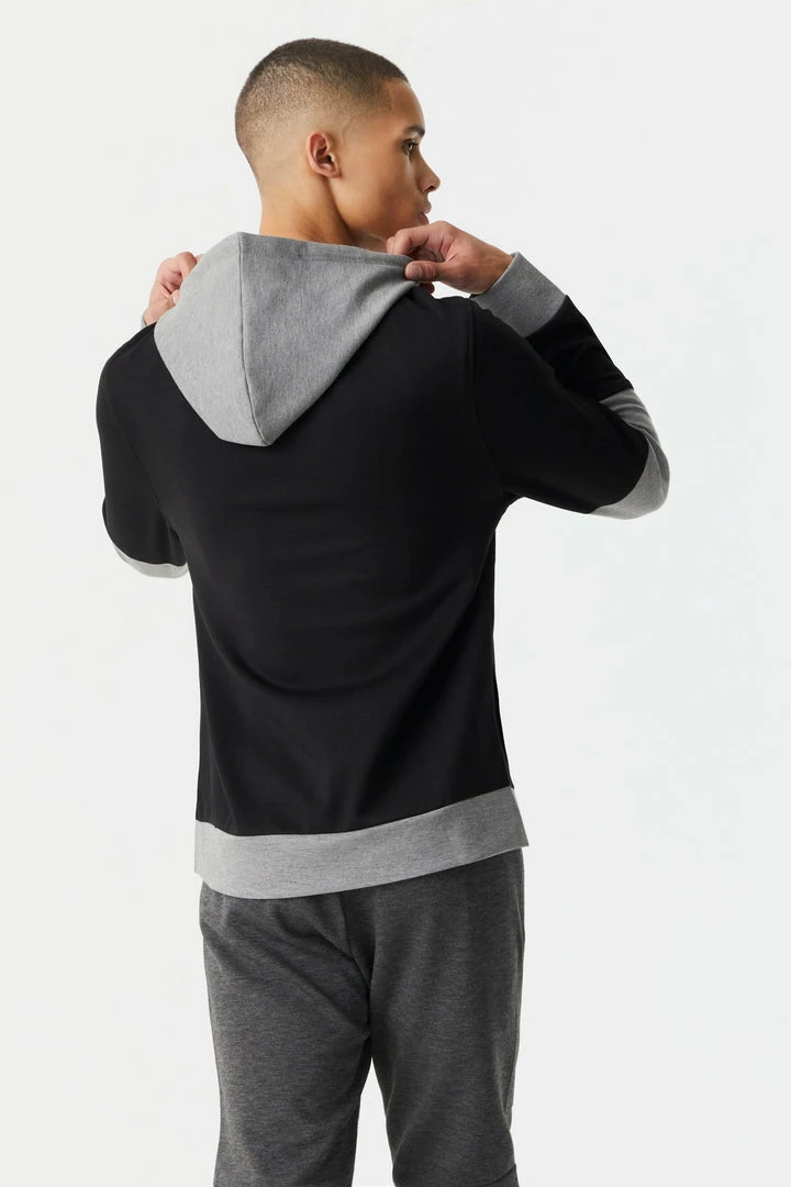 Mens Colour Block Tech Fleece Popover Hoodie 5 Mens Colour Block Tech Fleece Popover Hoodie