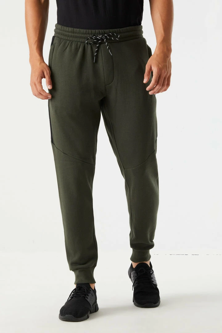 Mens Bottoms Colour Block Panel Fleece Jogger 4 Mens Bottoms Colour Block Panel Fleece Jogger