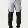 Mens Soft Touch Side Colour Block Fleece Jogger