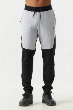 Mens Soft Touch Side Colour Block Fleece Jogger