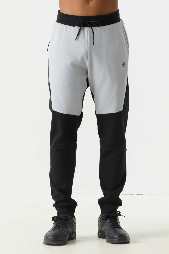 Mens Soft Touch Side Colour Block Fleece Jogger 1 Mens Soft Touch Side Colour Block Fleece Jogger