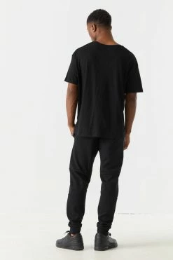 Mens Soft Touch Side Colour Block Fleece Jogger 7 Mens Soft Touch Side Colour Block Fleece Jogger