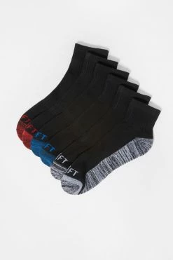 Mens Accessories Assorted Colour Sole Ankle Sock Set (6 Pack)