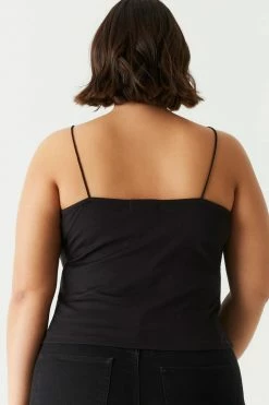 Stitches Ladies Plus Size Soft Ribbed Bungee Strap Cami