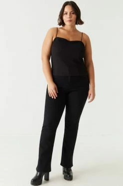 Stitches Ladies Plus Size Soft Ribbed Bungee Strap Cami