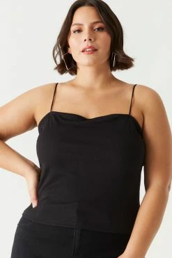 Stitches Ladies Plus Size Soft Ribbed Bungee Strap Cami