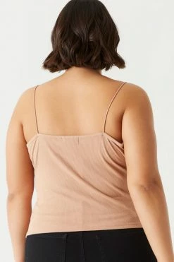 Stitches Ladies Plus Size Soft Ribbed Bungee Strap Cami