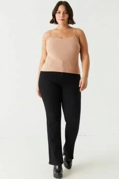 Stitches Ladies Plus Size Soft Ribbed Bungee Strap Cami