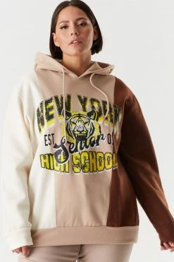 Urban Ladies Plus Plus Size Graphic New York Boyfriend Hoodie