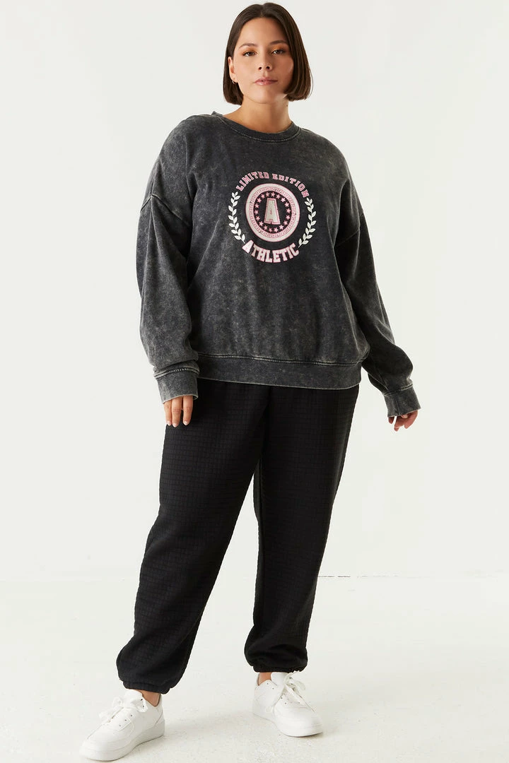 Stitches Ladies Plus Size Good Vibes Fleece Sweatshirt 3 Stitches Ladies Plus Size Good Vibes Fleece Sweatshirt