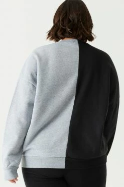 Stitches Ladies Tops Plus Size Cali Graphic Colour Block Sweatshirt